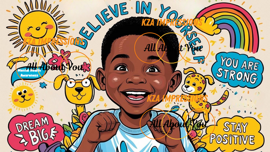 African American Male Child Mental Health Design - Digital Download | KZA Impressions