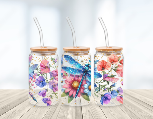 Custom Glass Can 12oz - UVDTF Design Drinkware | KZA Impressions