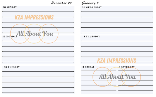 2026 Printable Calendar with Notes - 8x5 Instant Download