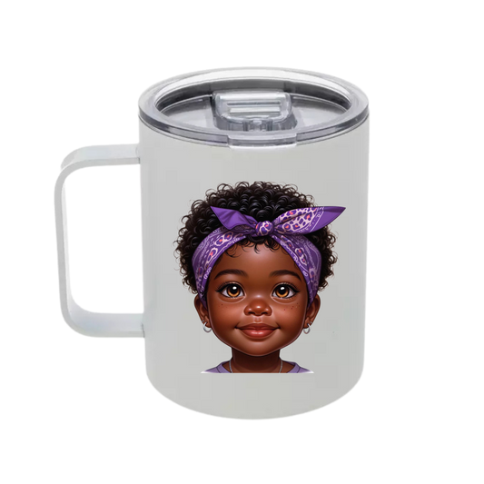 White Stainless Steel Mug with Lid